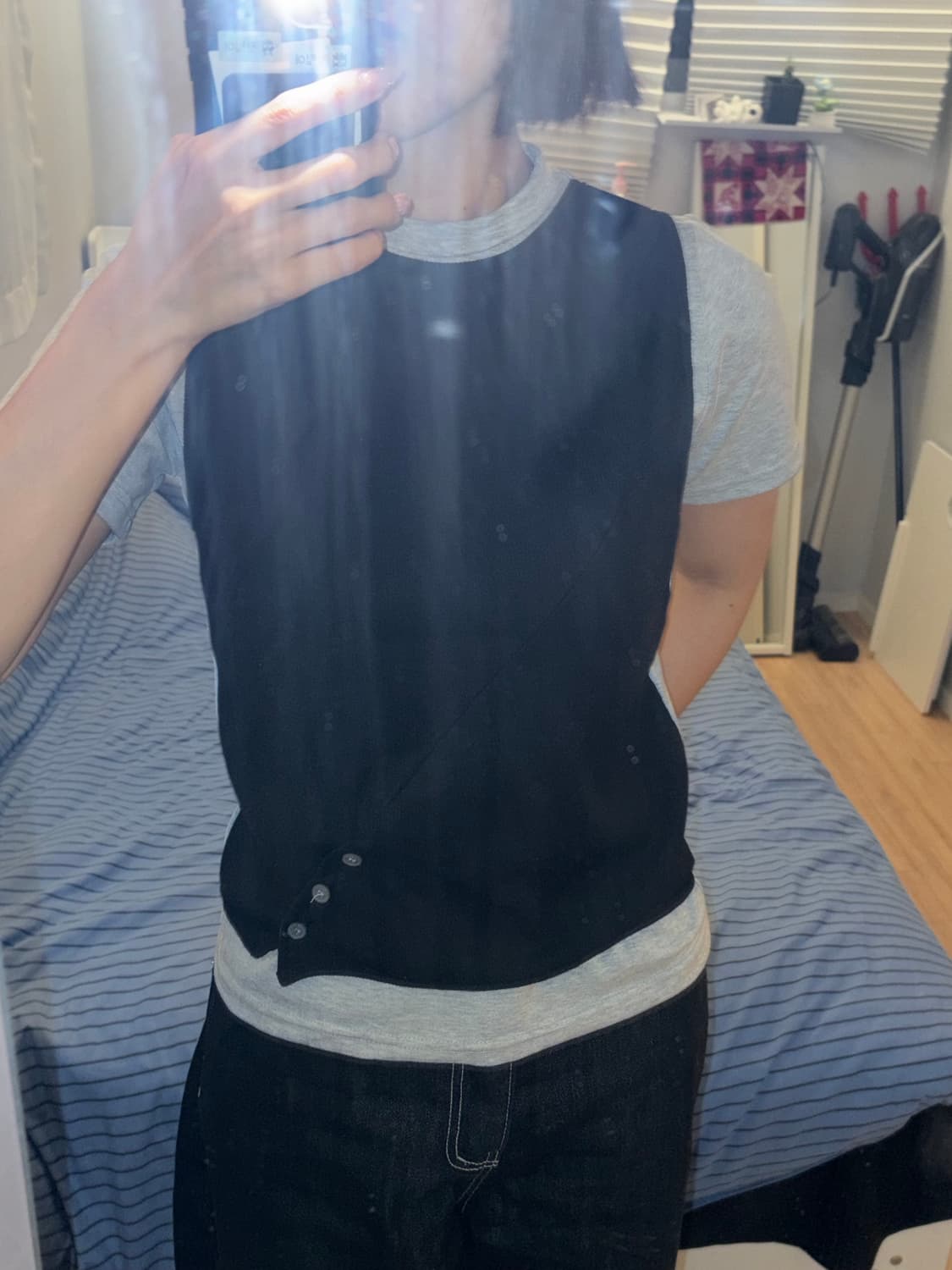 레이어드 단추티 상품이미지2