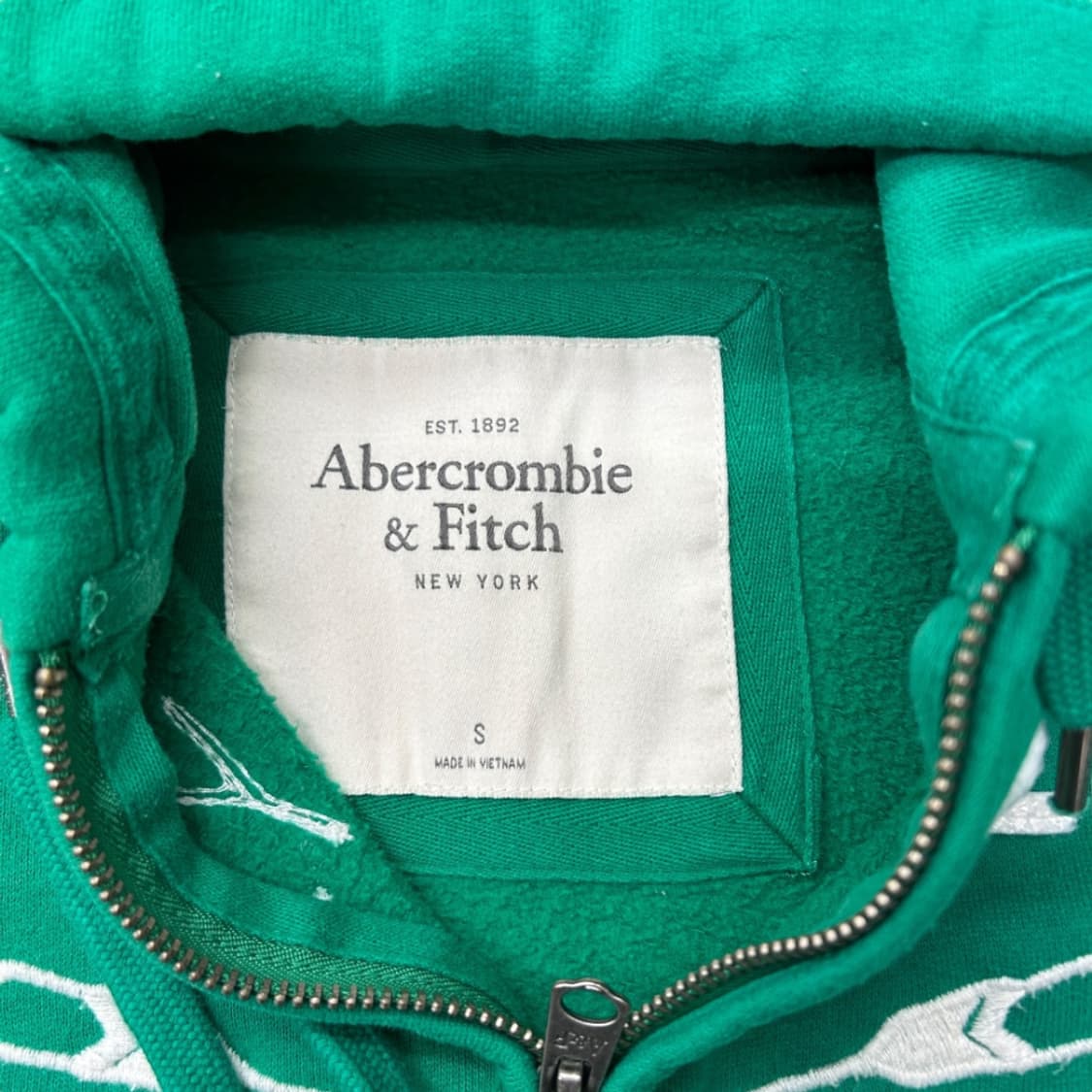 아베크롬비 로고 그린 후드집업 s 상품이미지3