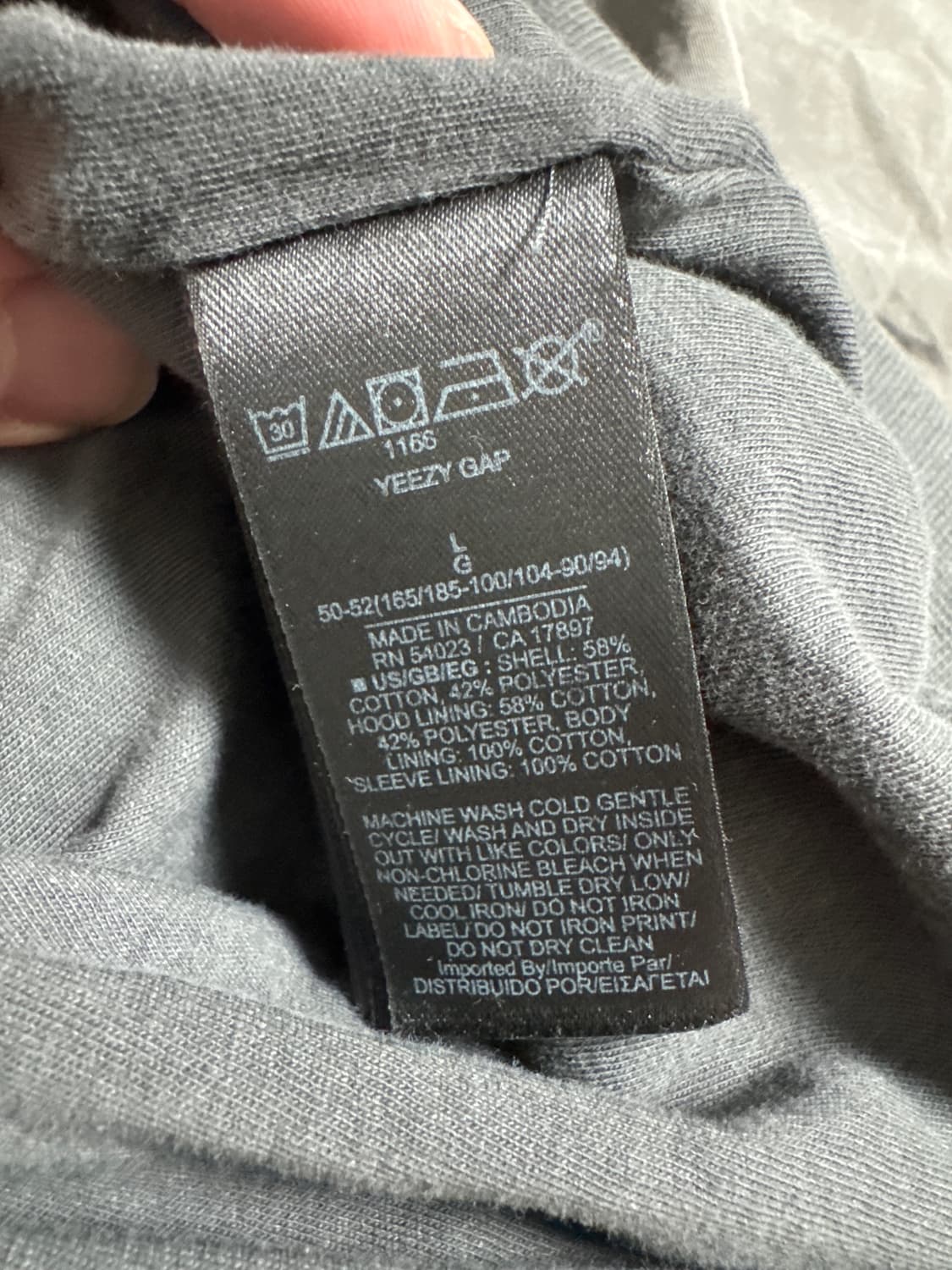 이지 갭 발렌시아가 도브후드 블랙 상품이미지8