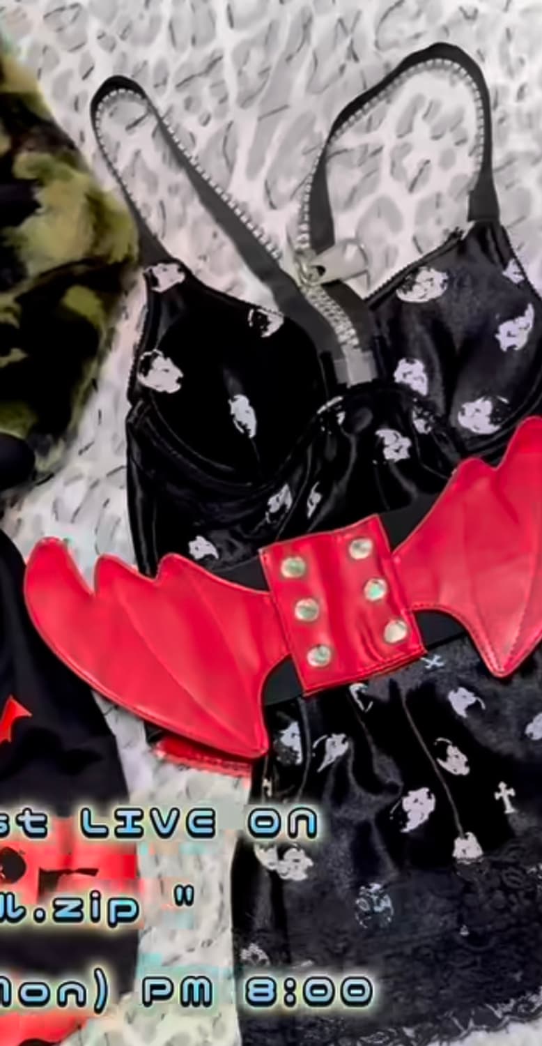 chuchuA 일본 빈티지 악마 코르셋 벨트 니혼진 갸루 오네 펑크 고스 상품이미지1