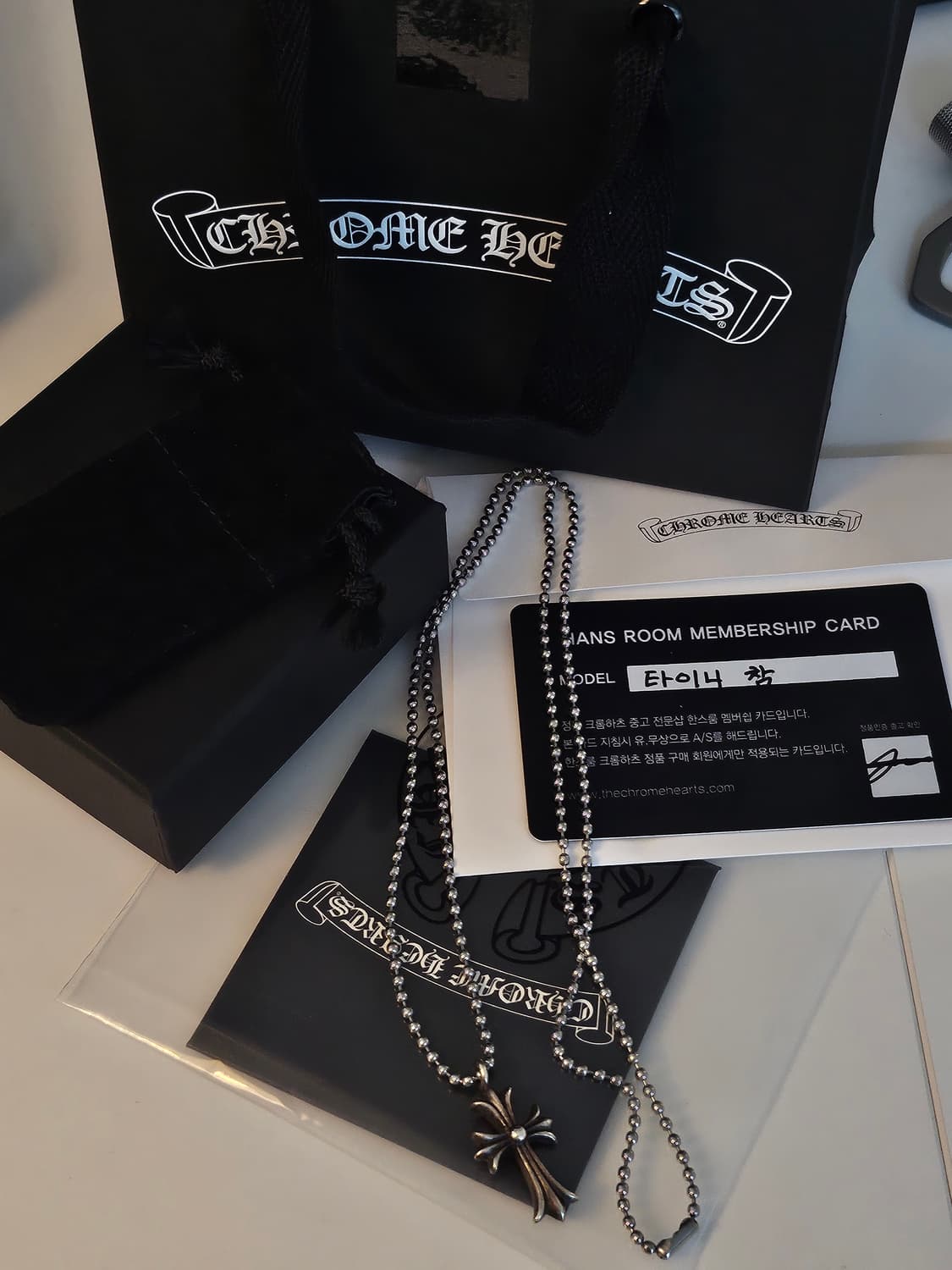 크롬하츠 타이니 크로스 목걸이 풀박스 상품이미지1