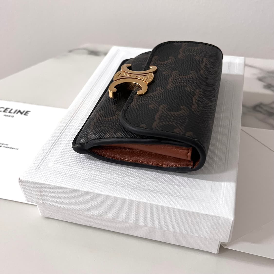 [S급/정품] 셀린느 트리옹프 캔버스 플랩 카드지갑 상품이미지7