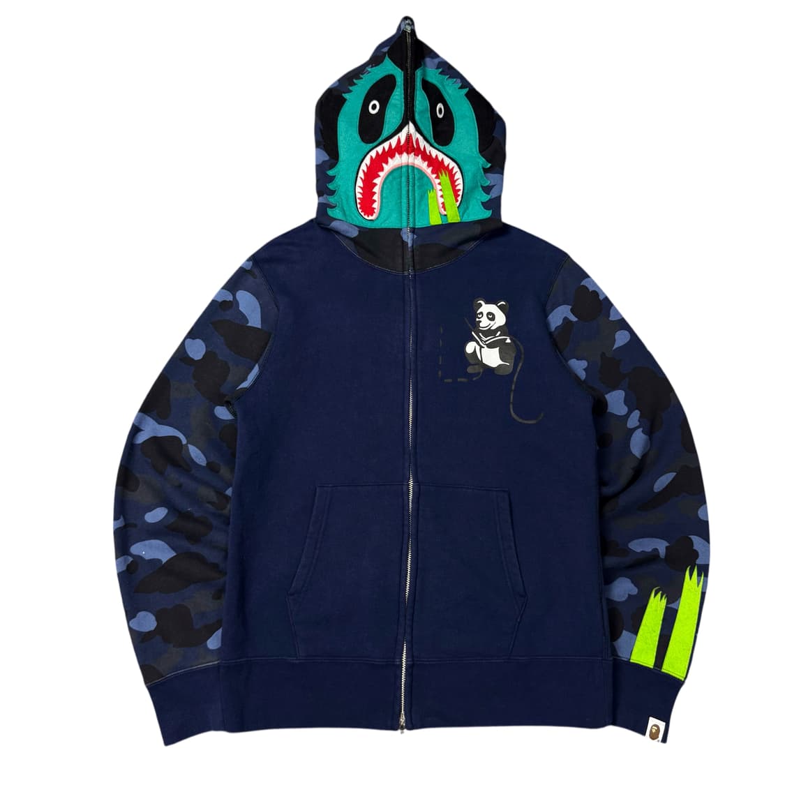 (S) 베이프 컬러 카모 판다 풀집업 후디 네이비 상품이미지1