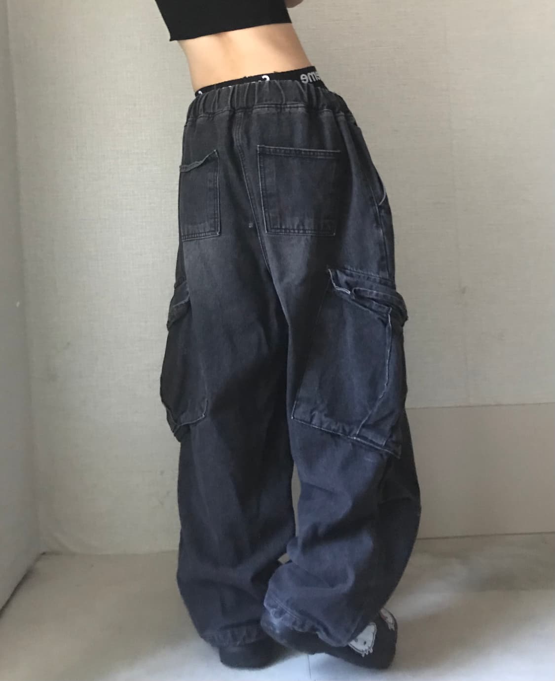 와이드핏 데님카고팬츠 상품이미지3