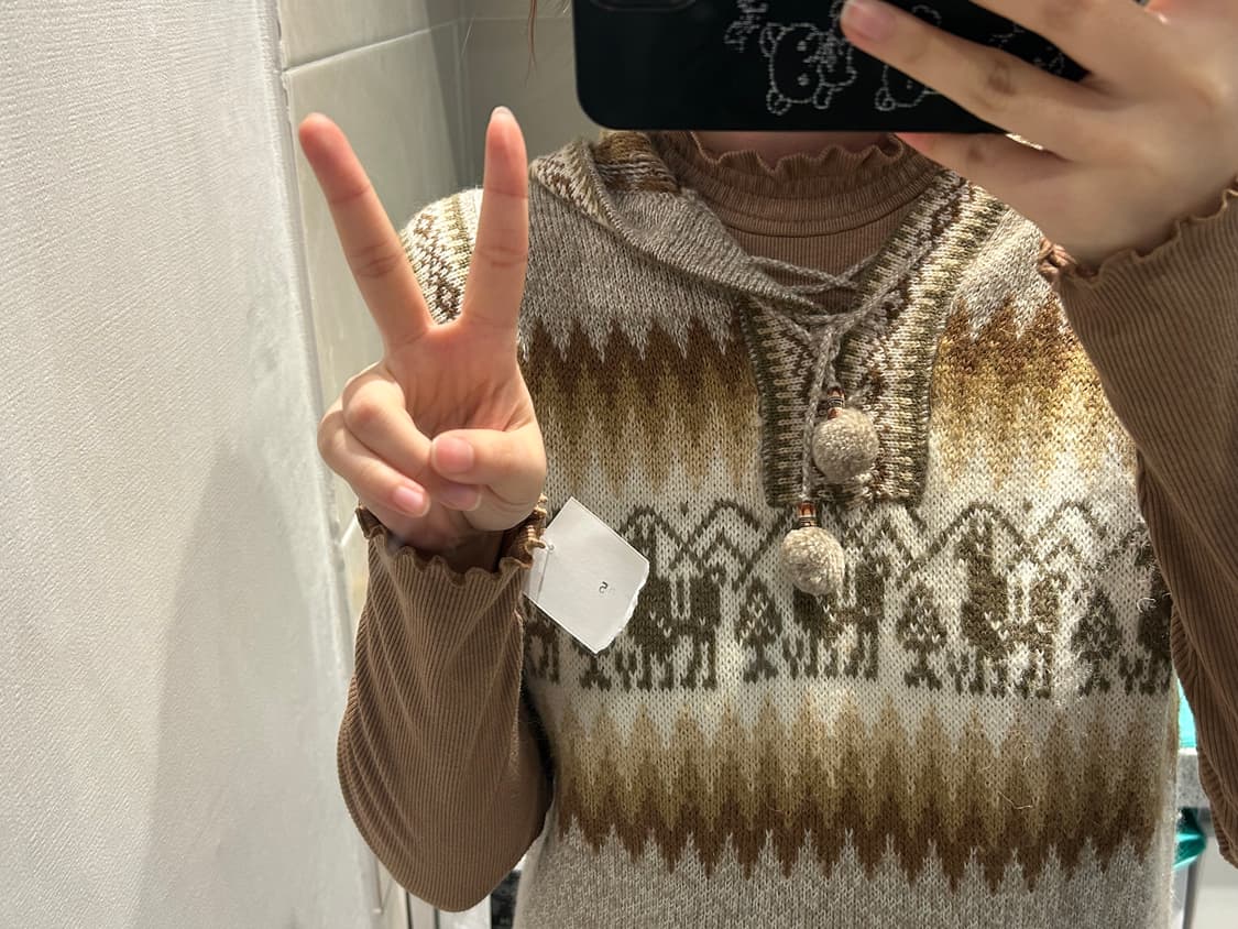 라떼 모리 세트(이너+니트 원피스) 상품이미지4