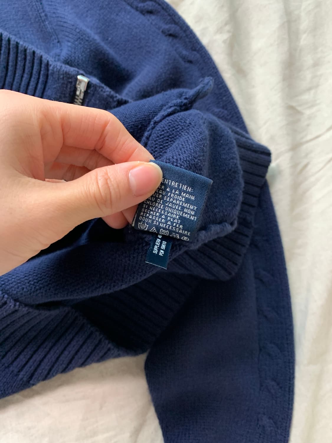 폴로 랄프로렌 포니 로고 네이비 니트 집업 상품이미지10