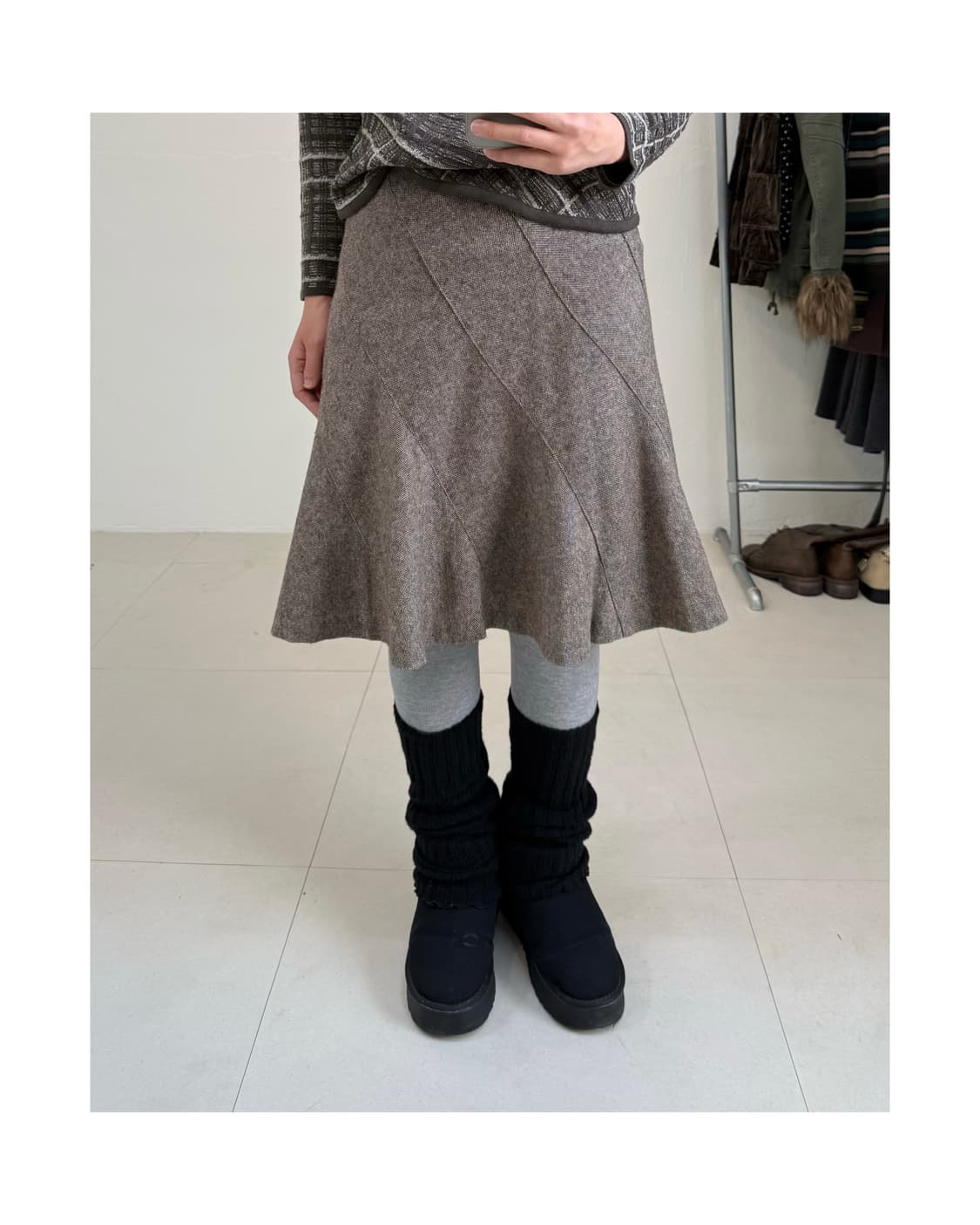 빈티지 미디 스커트 상품이미지1