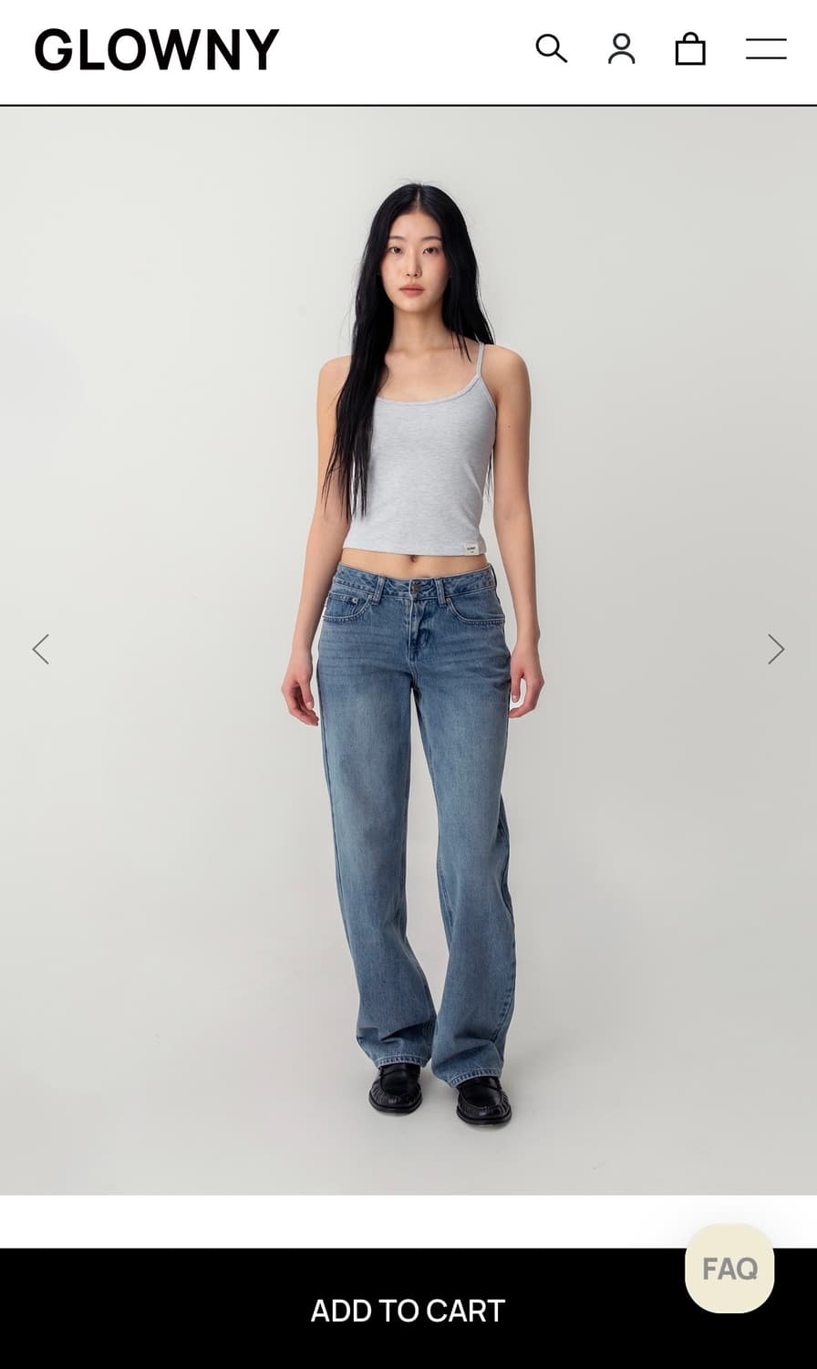 새상품 글로니 말리사진 워시드블루 S malissa jeans 상품이미지1