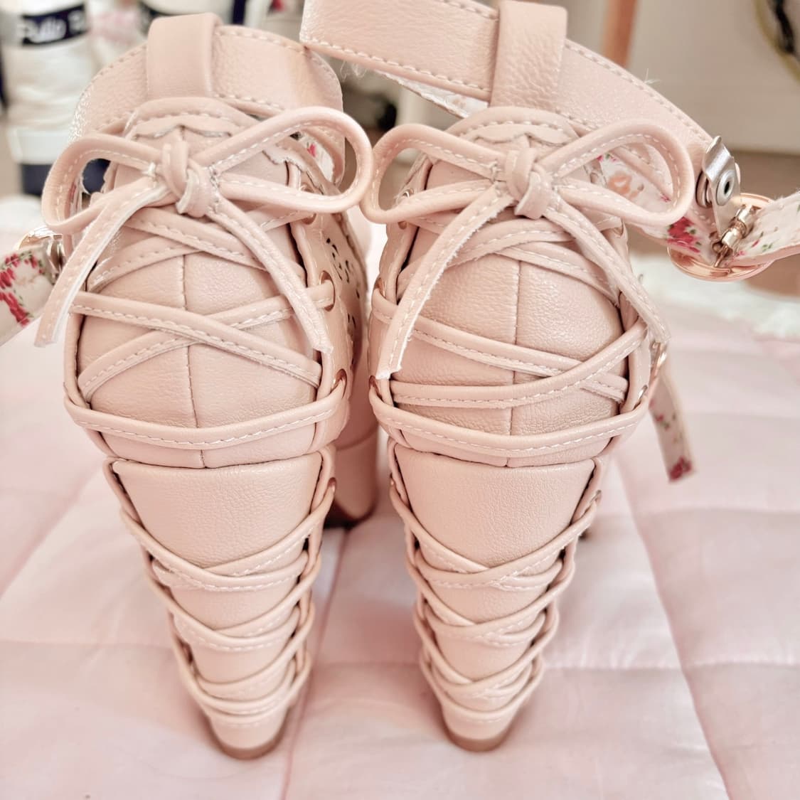 라떼갸루 히메갸루 핀터깔 히메카지 리즈리사 샌들 구두 부츠 아가일니트 상품이미지3