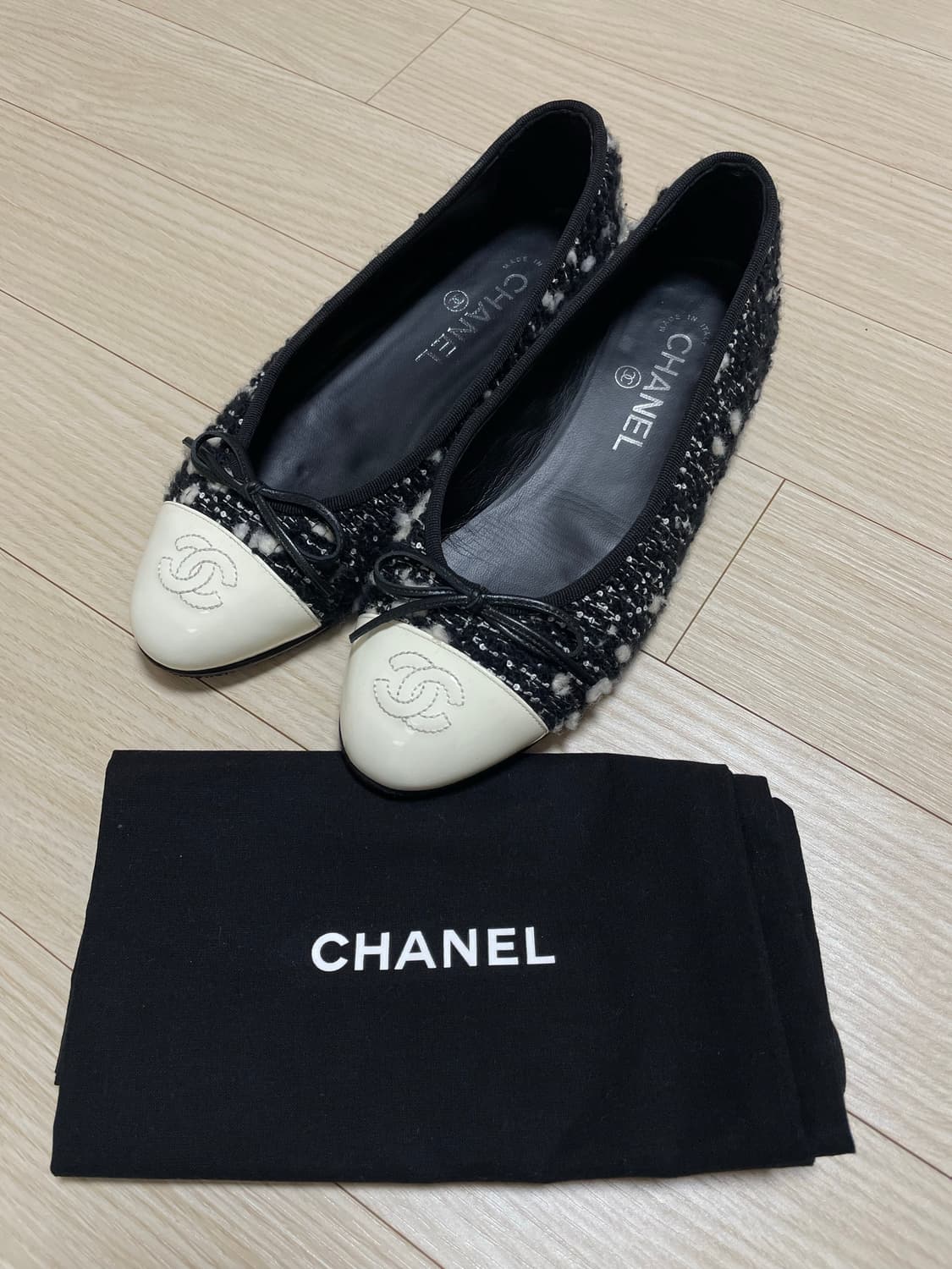 샤넬 트위드 발레리나 플랫 37 상품이미지2