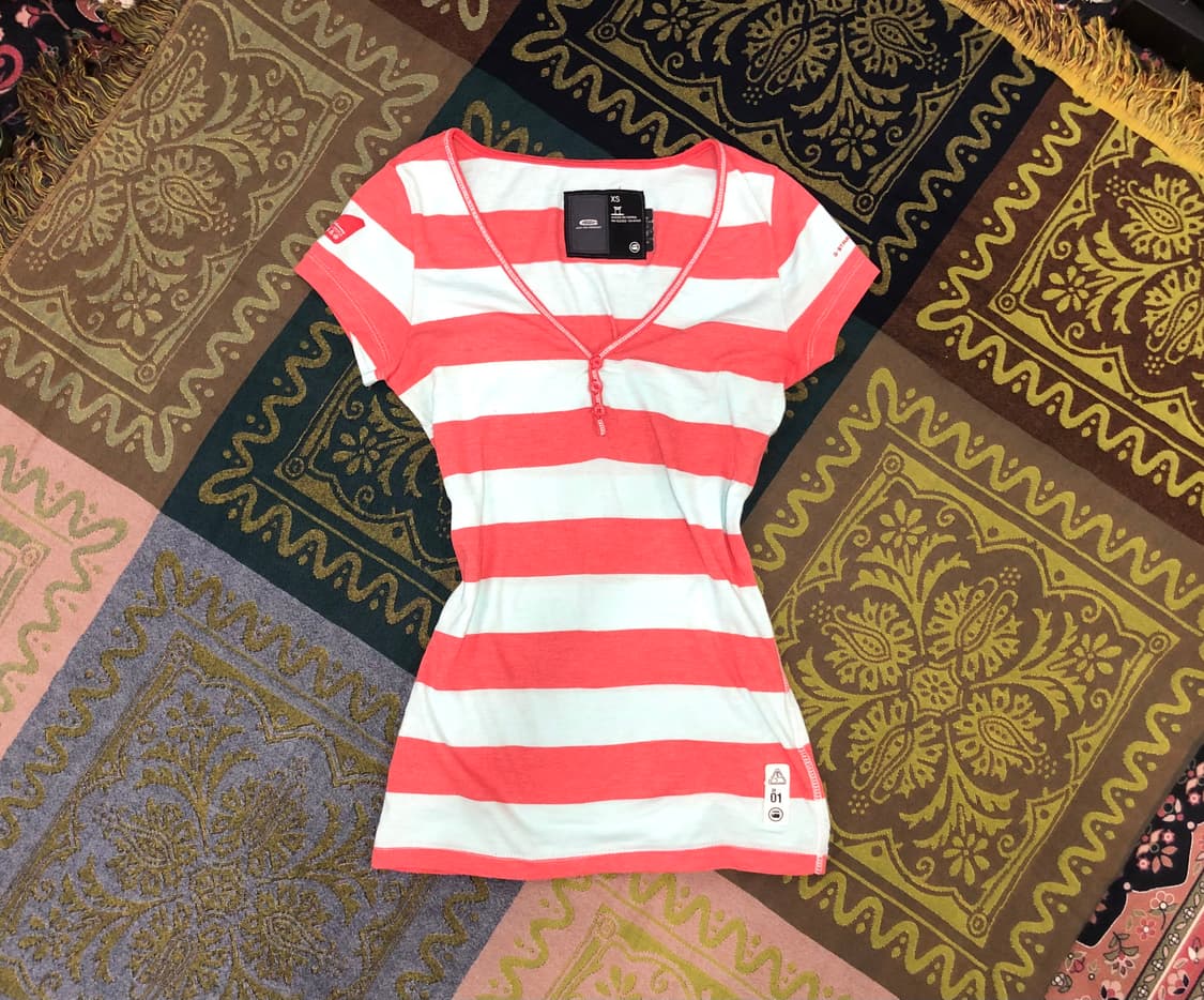 G-STAR striped henley top 상품이미지1