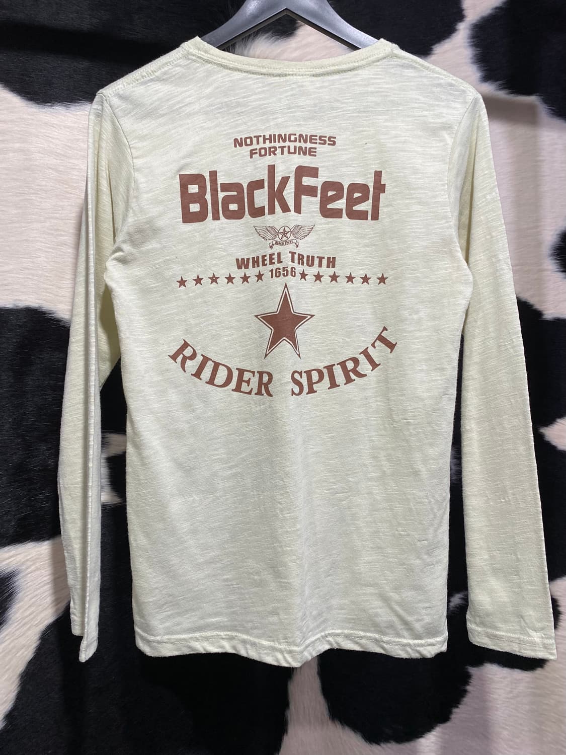 Japanese vtg Black feet 바이크 프린팅 롱슬리브 상품이미지5