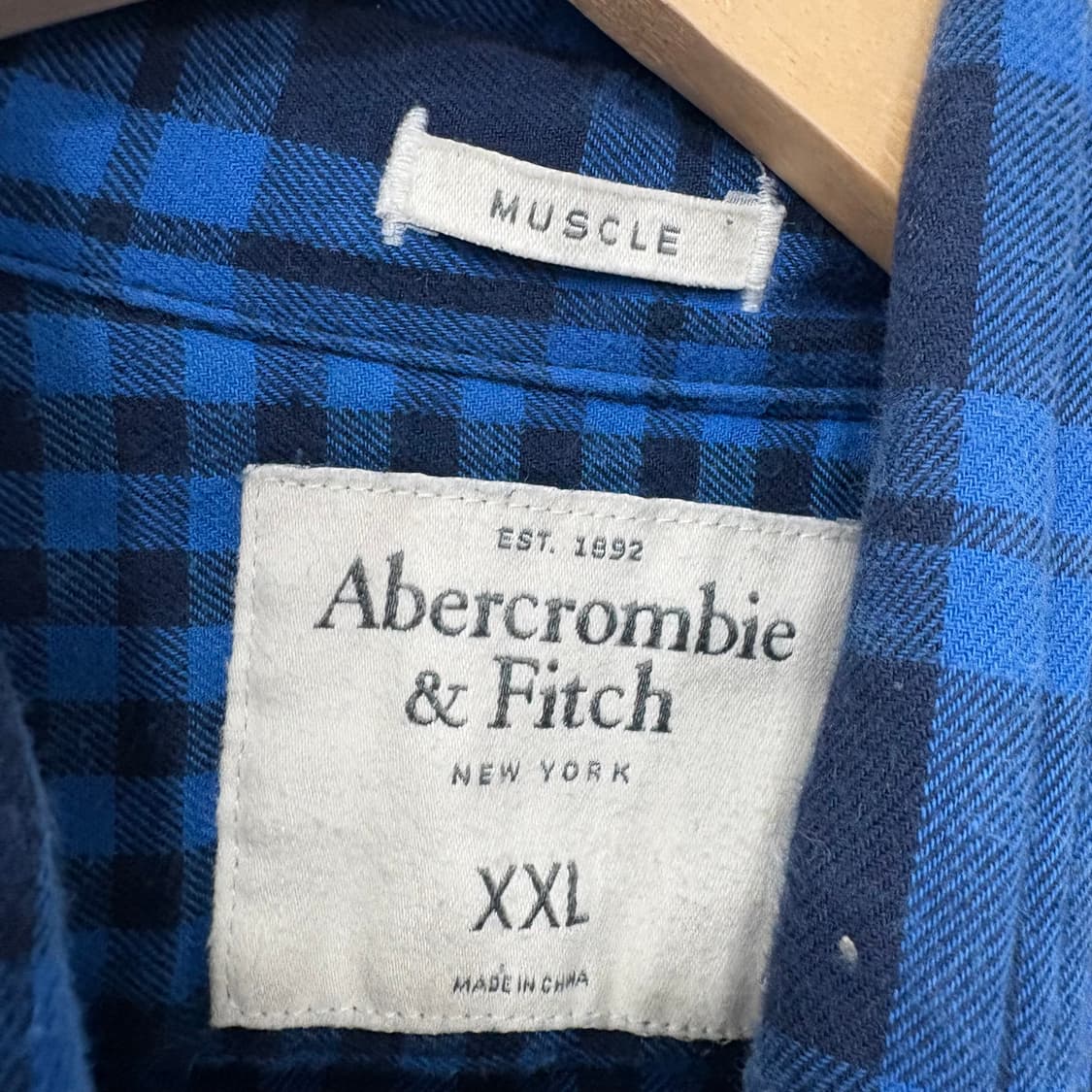 아베크롬비 블루 체크셔츠 상품이미지4