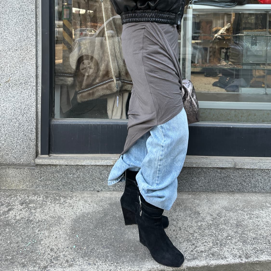 헬무트 랭 비대칭 레이어드 스커트 상품이미지5