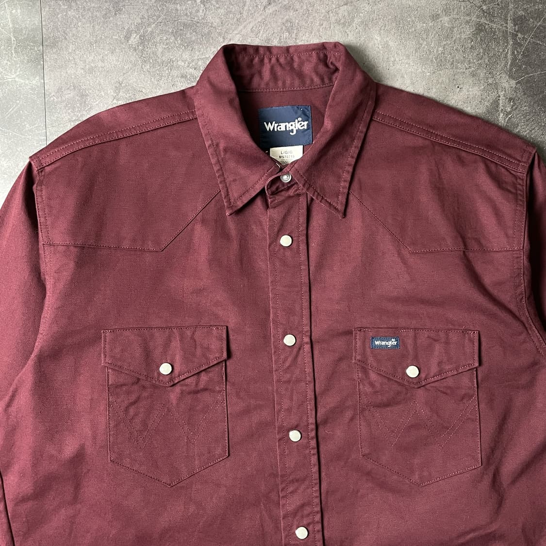 WRANGLER 랭글러 빈티지 와인 코튼 웨스턴셔츠 A00306 상품이미지2