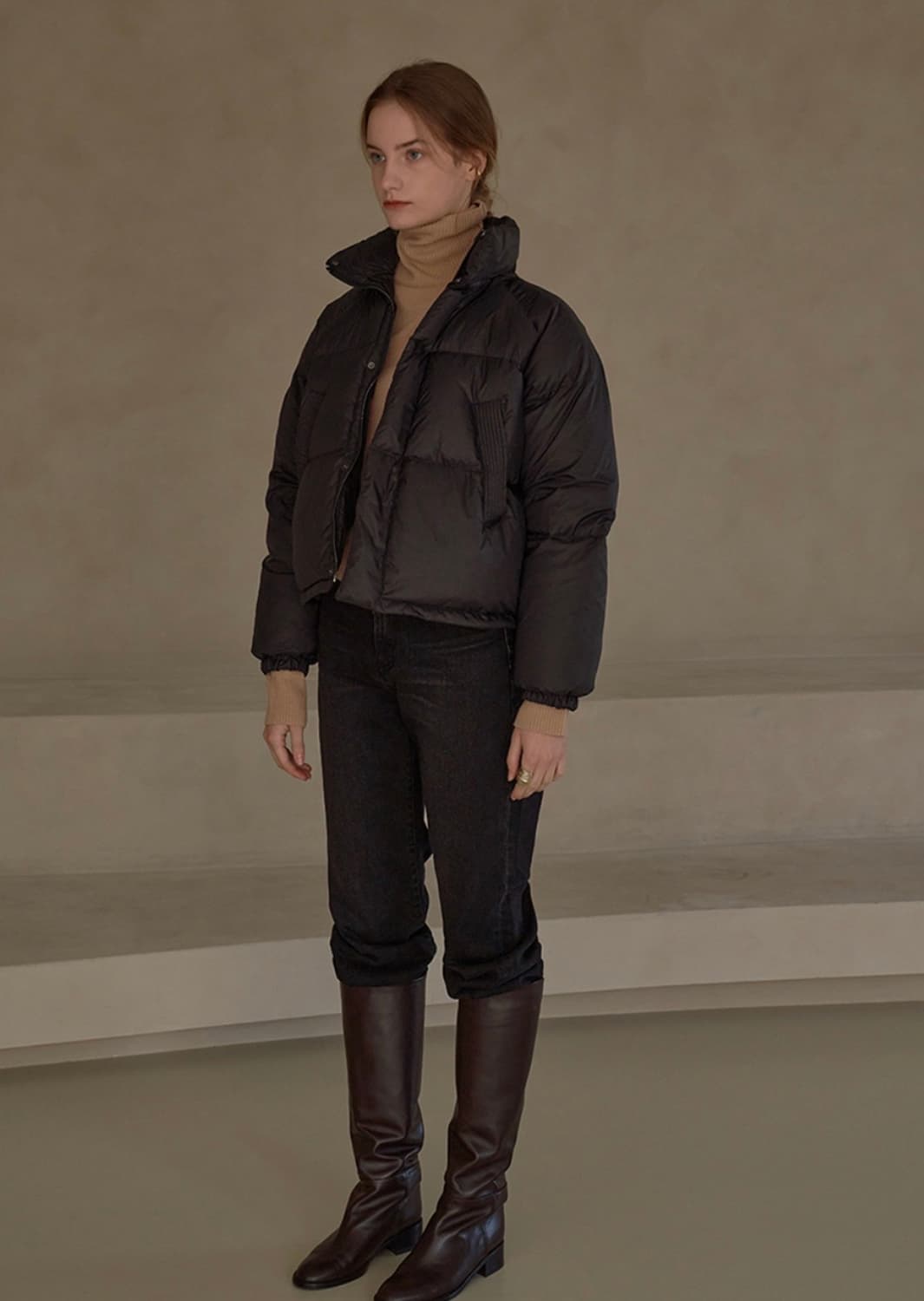 시야쥬 덕다운 크롭 패딩 상품이미지1