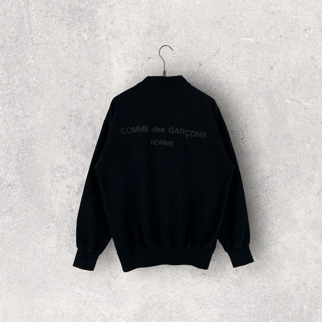 꼼데가르송 옴므 91’s 백로고 하프 넥 맨투맨 상품이미지1