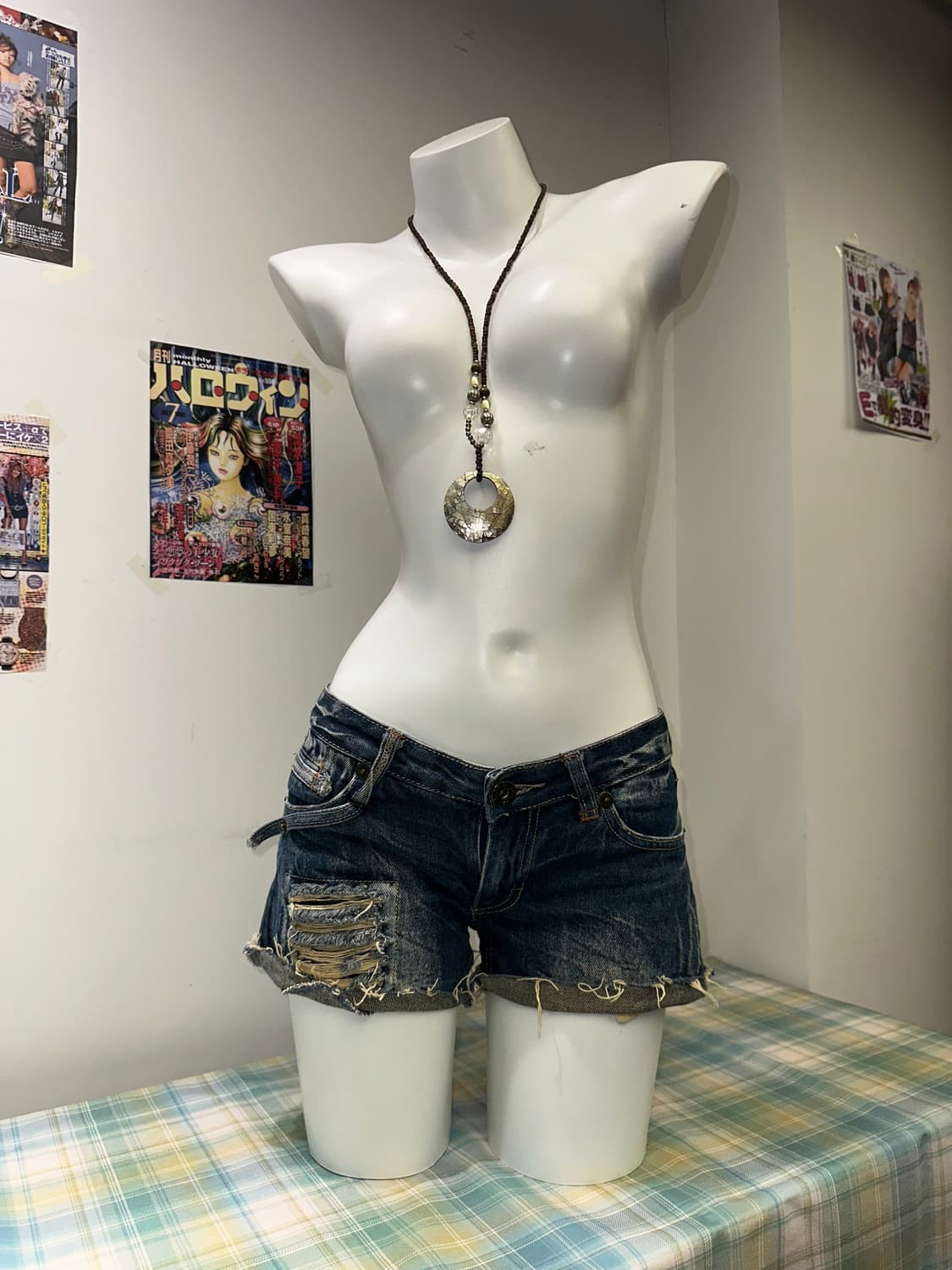 stud detail denim shorts 상품이미지3