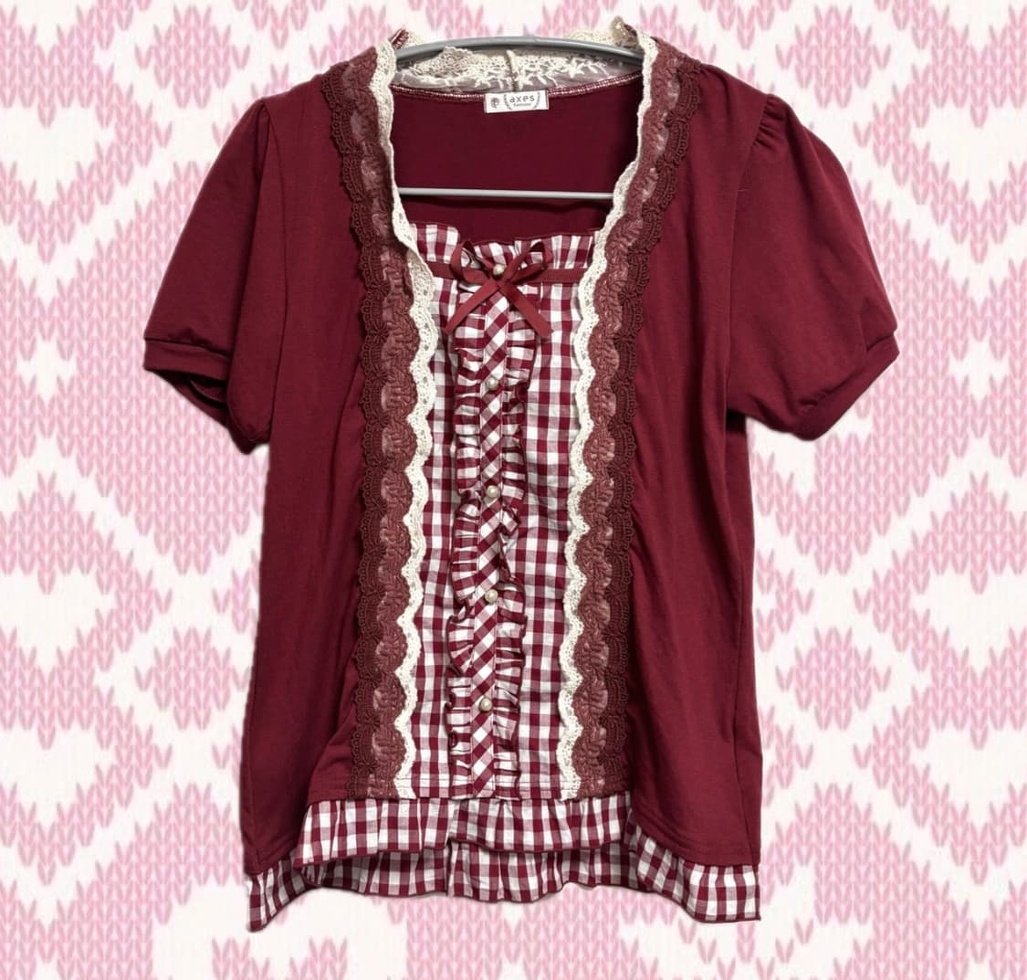 axes femme엑시즈팜 블라우스(리즈리사 히메갸루 라떼갸루 일본빈티지 상품이미지1