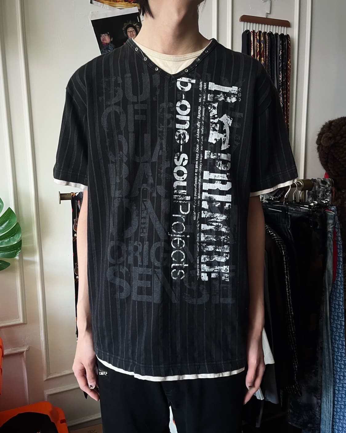 90-00s b-one-soul Grunge Lettering Tee 상품이미지2
