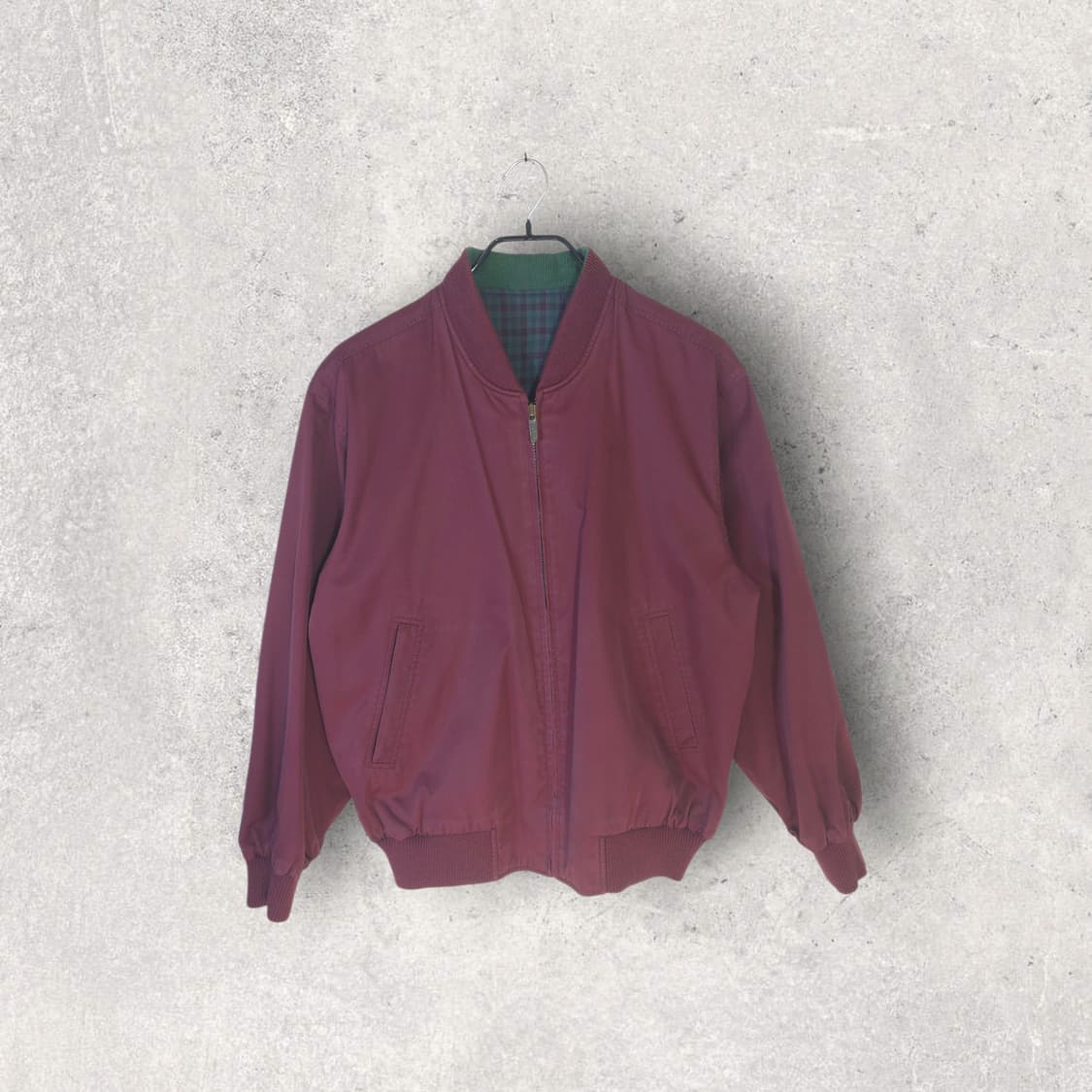 [LACOSTE ] 리버시블 블루종 자켓 (체크/버건디) 상품이미지1