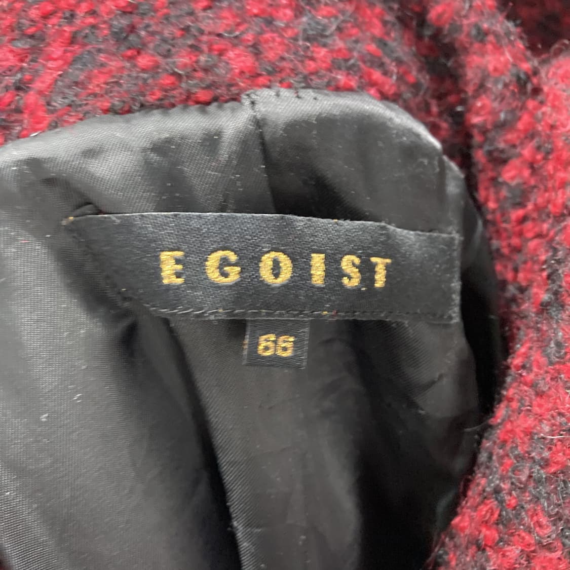 에고이스트 여성 후드 벨티드 울코트 레드 55 상품이미지4