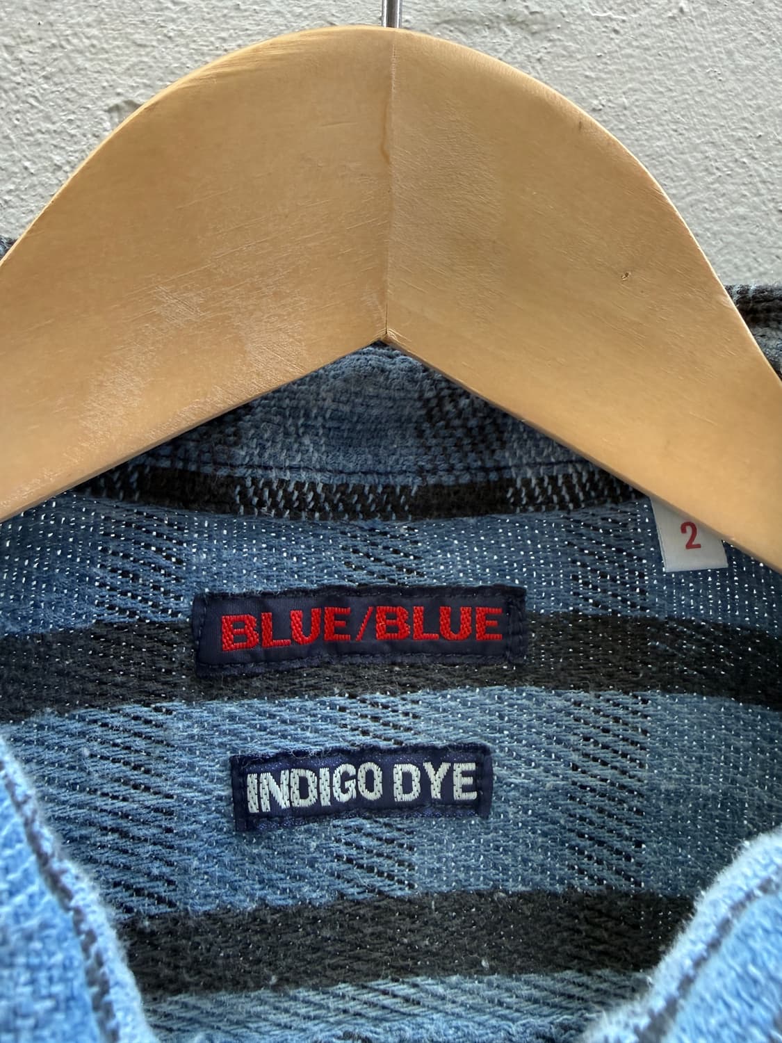 blue blue 블루블루 인디고 체크셔츠 상품이미지5