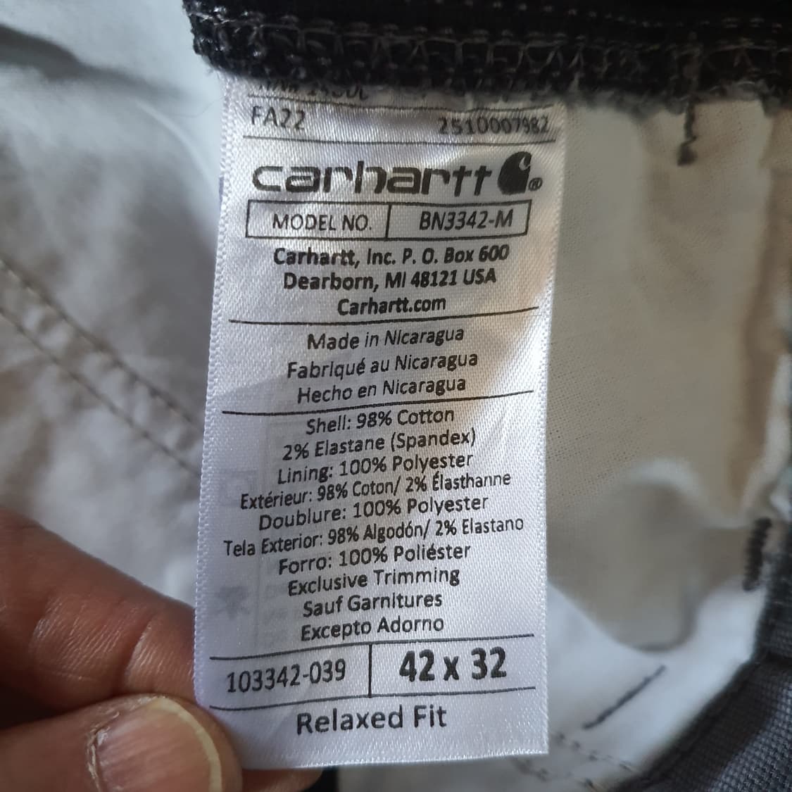 칼하트 Relaxed Straight  Dungaree 팬츠 no.89 상품이미지6