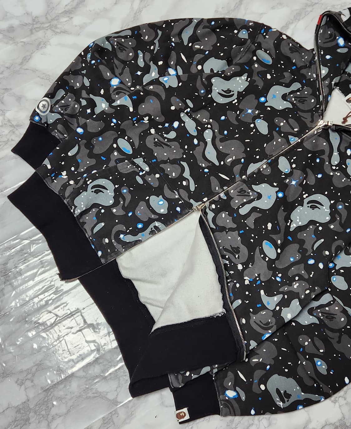 [L]베이프 스페이스 카모 샤크 후드집업 자켓 상품이미지7