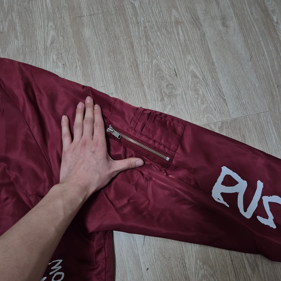 어텐션 오버핏 프린팅 사이드포켓 MA-1 항공점퍼 XL(105) 상품이미지6