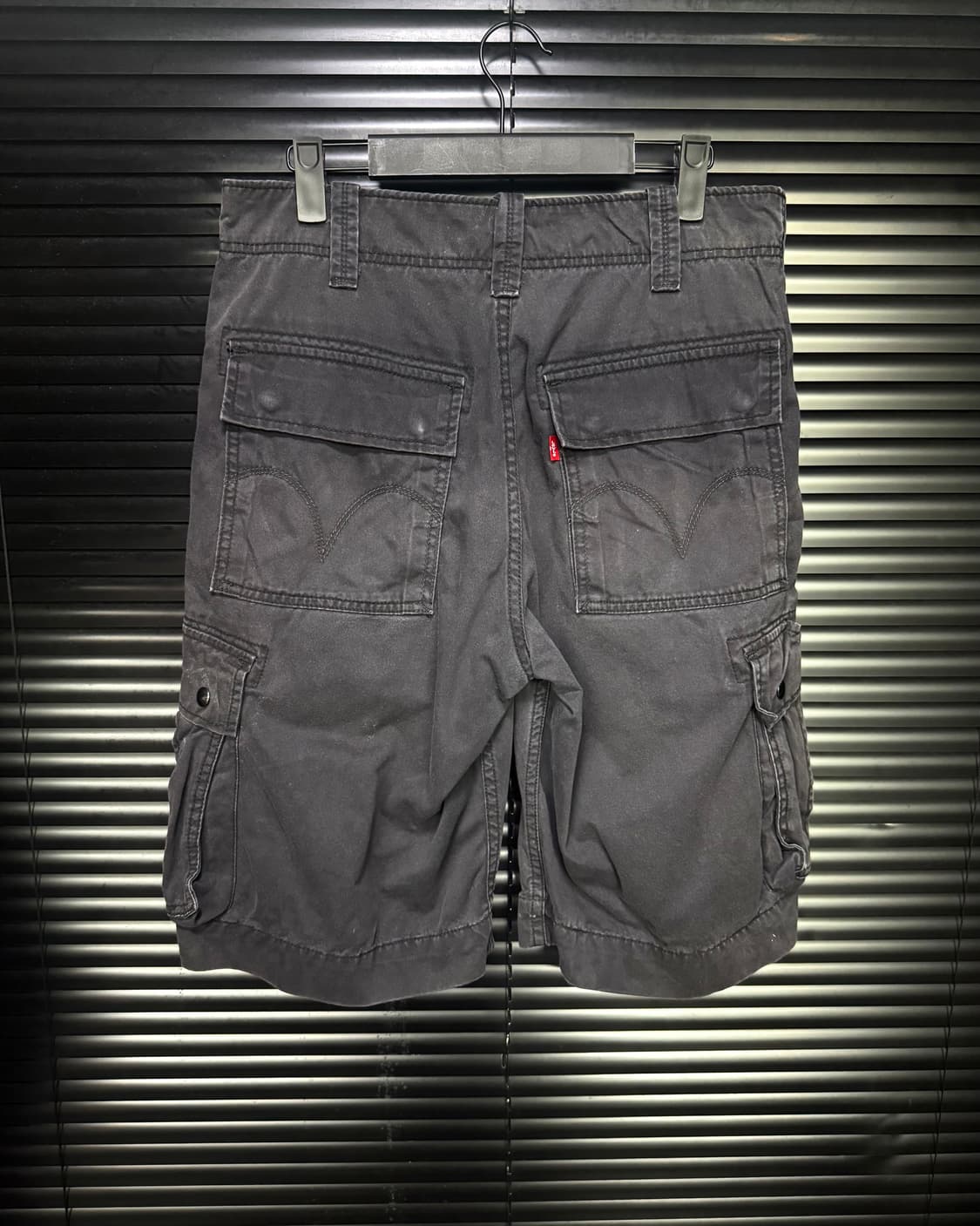 리바이스 워시드 코튼 카고 팬츠 반바지 건빵 차콜 29 밀리터리 워크 상품이미지4