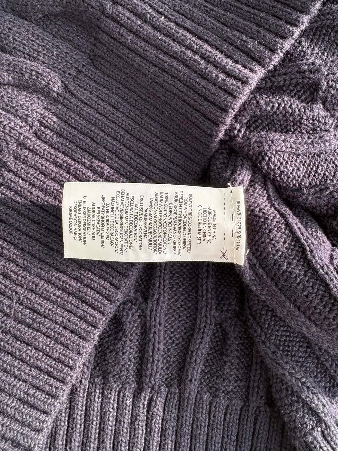 [XXL] 폴로 랄프로렌 네이비 코튼 케이블 니트 스웨터 상품이미지5