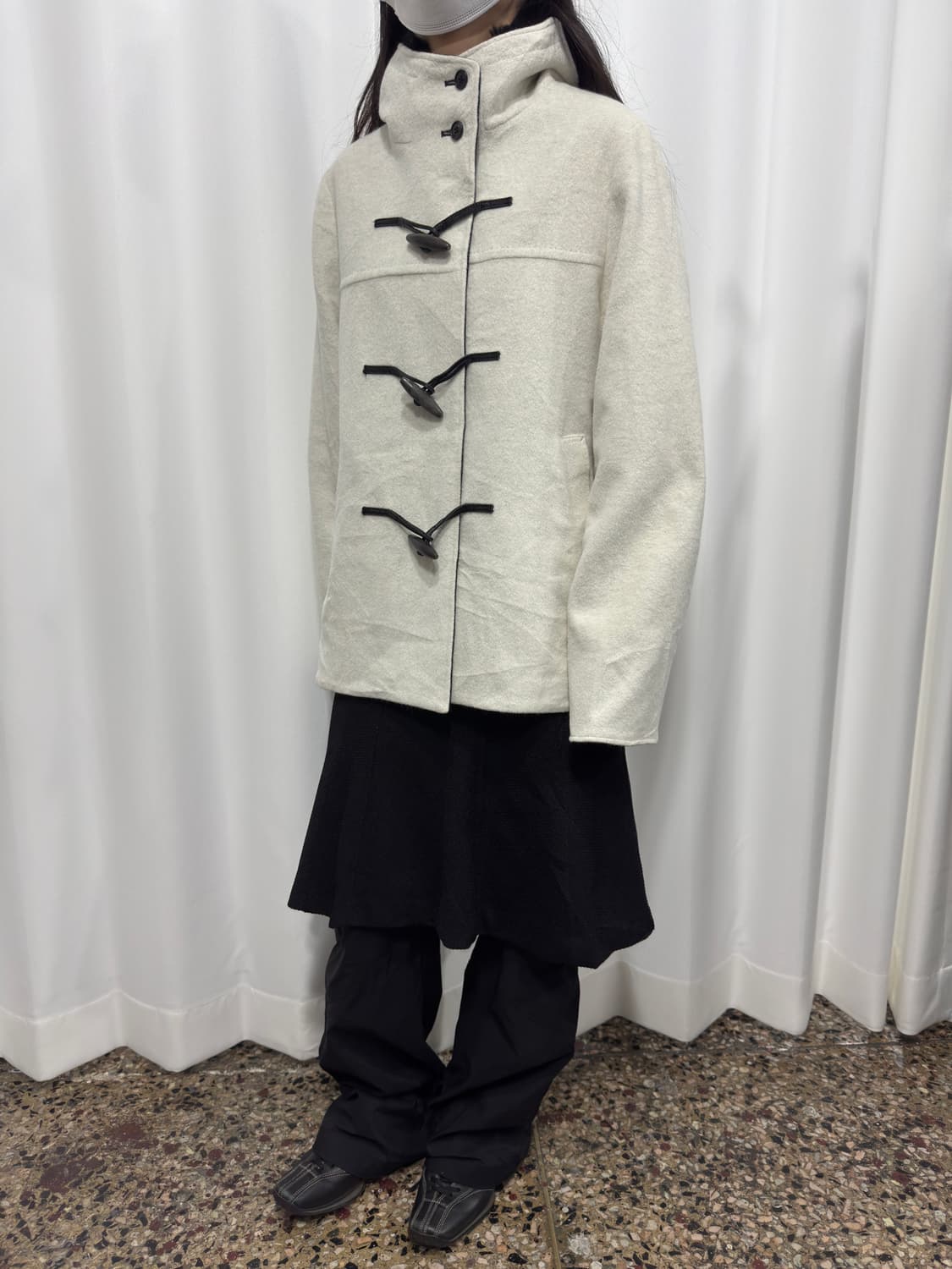 kiyoko takase white hood duffle coat 상품이미지3