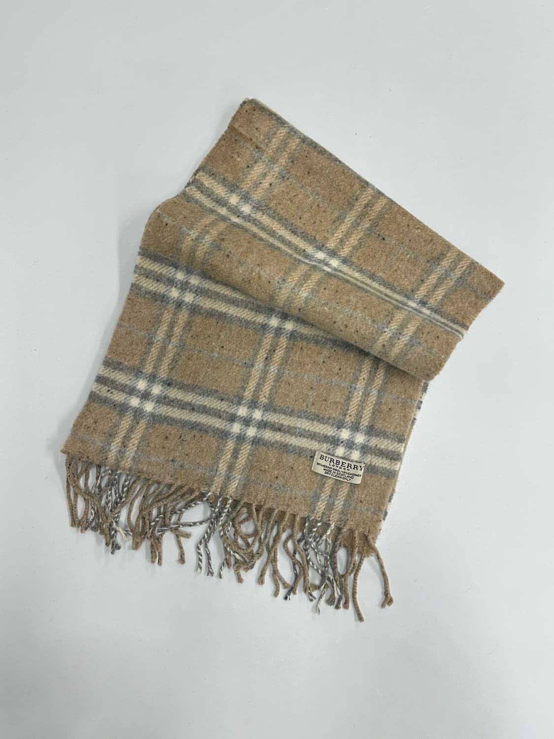 버버리 울 캐시미어 체크 머플러 상품이미지3