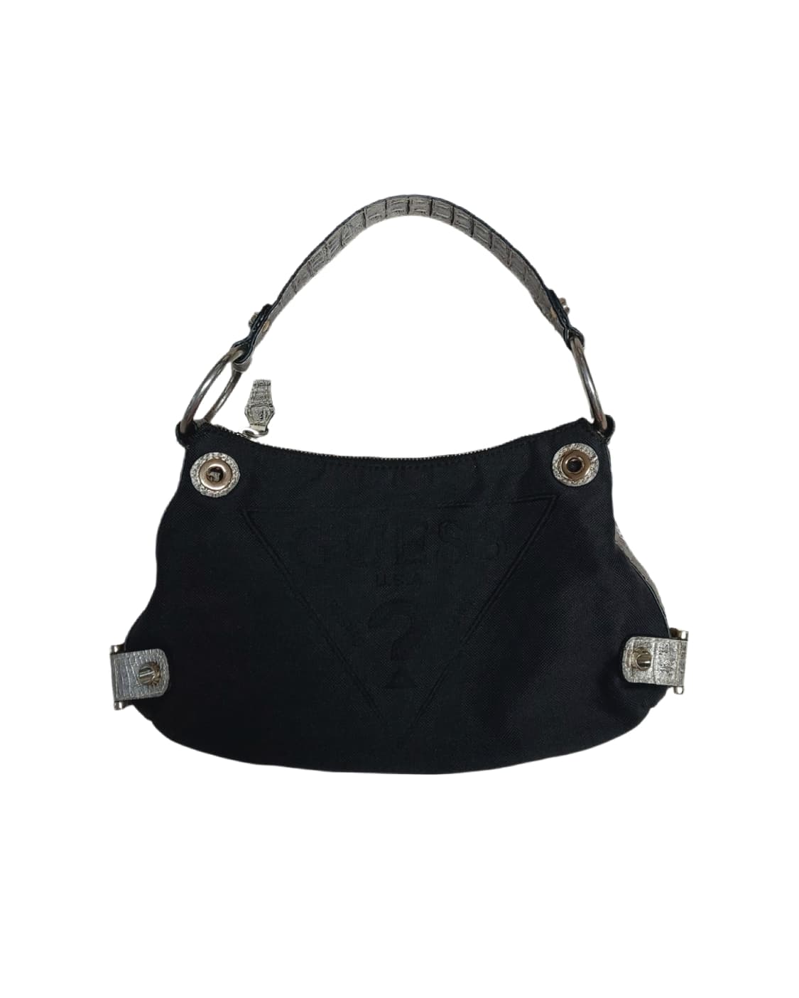 게스 y2k 코튼 숄더백 블랙 상품이미지1