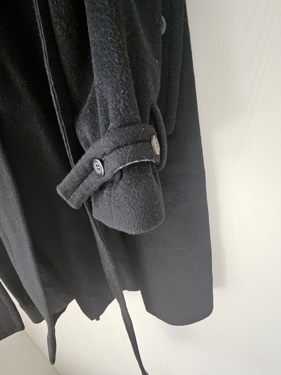 타임 블랙 모직 코트 상품이미지5