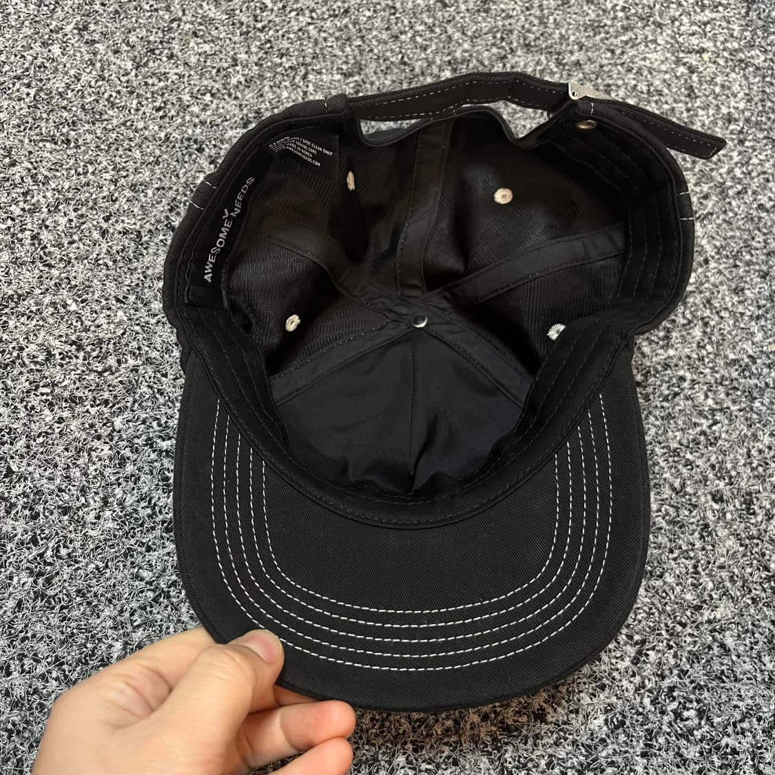 Awesome Needs 어썸니즈 스티치 볼캡 블랙 상품이미지3