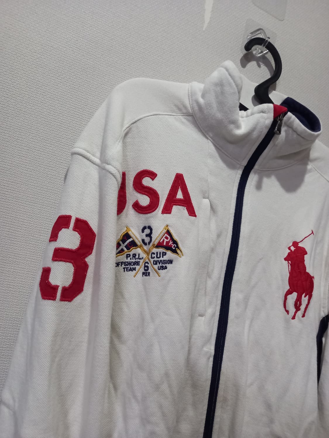 폴로 POLO 빅포니 USA 성조기 레이싱 집업 자켓 95/M 상품이미지2