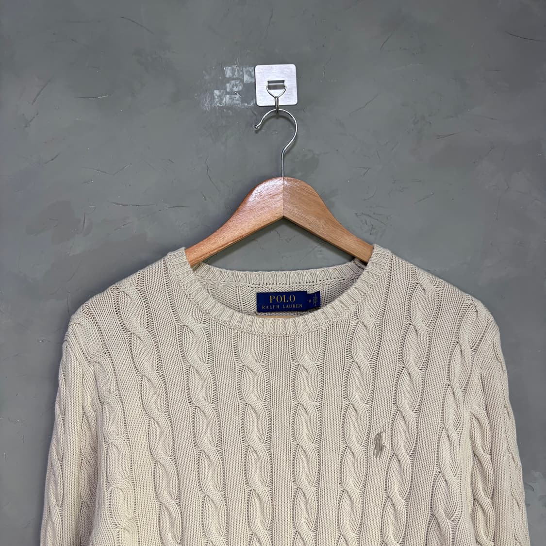 폴로 랄프로렌 꽈배기 니트 아이보리 상품이미지2