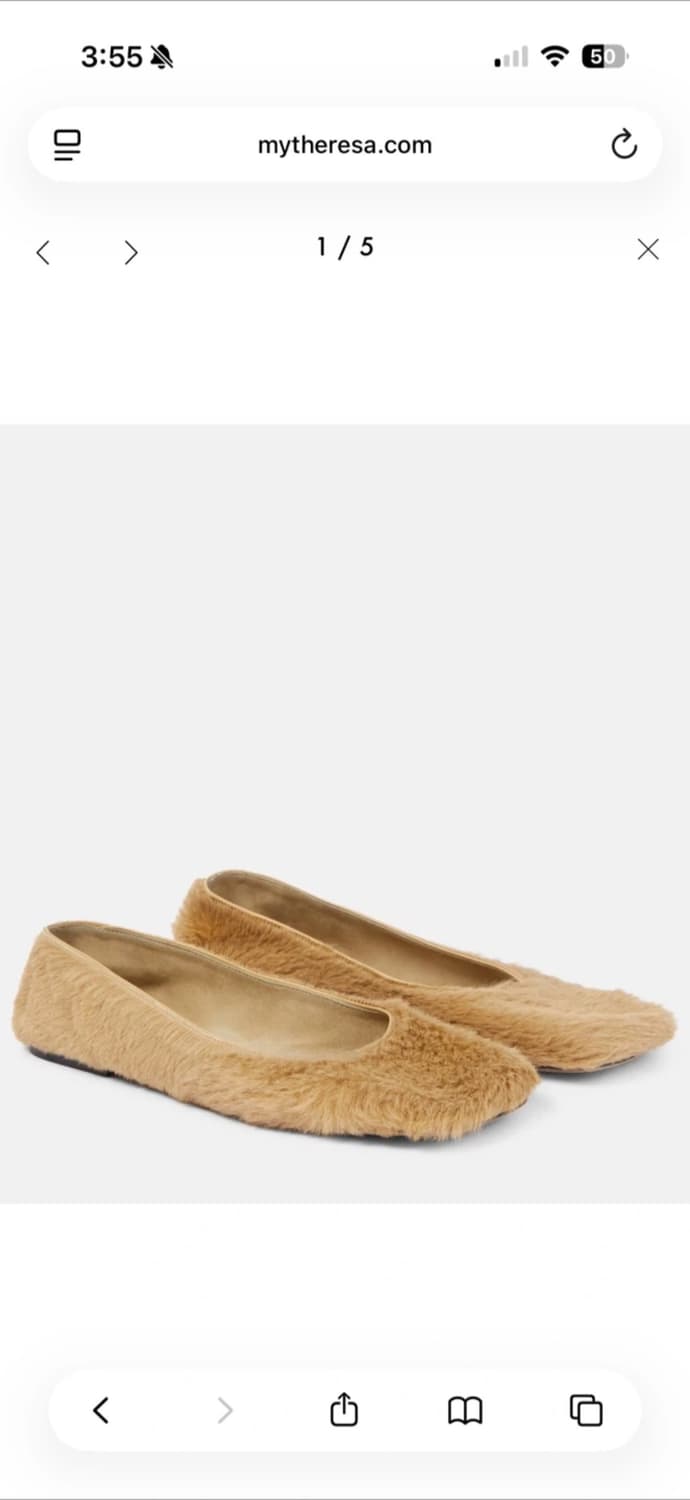 더로우 카프헤어 발레리나 플랫 37 (새상품) 상품이미지1