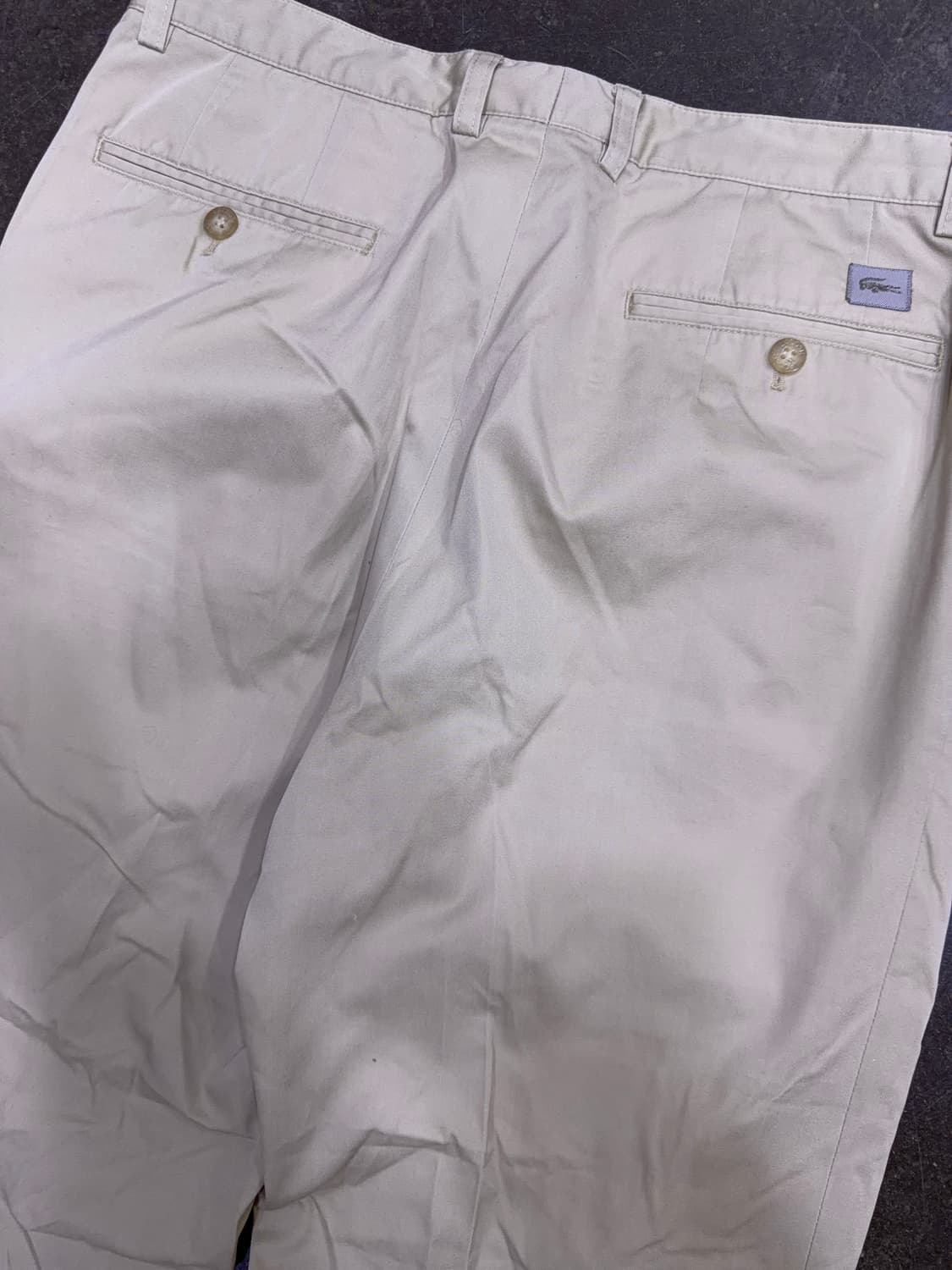 라코스테 클래식핏 투턱 치노팬츠 베이지 면바지 L 상품이미지6