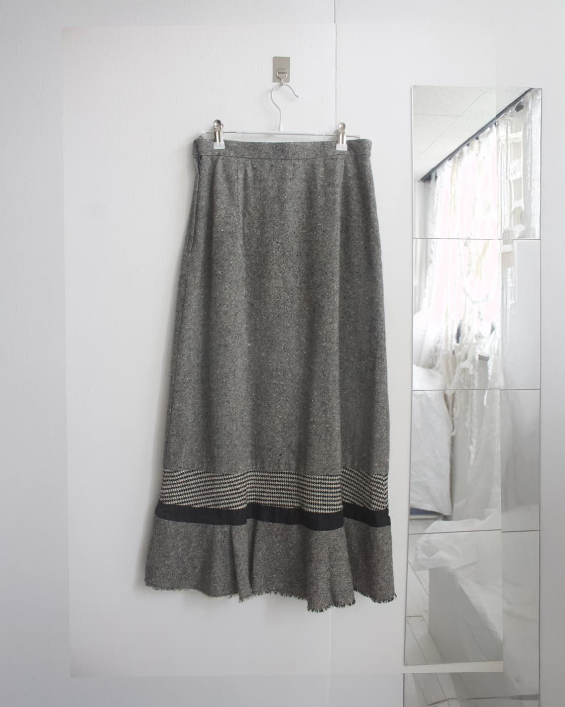 tricot multi fabric layer wool skirt 상품이미지2