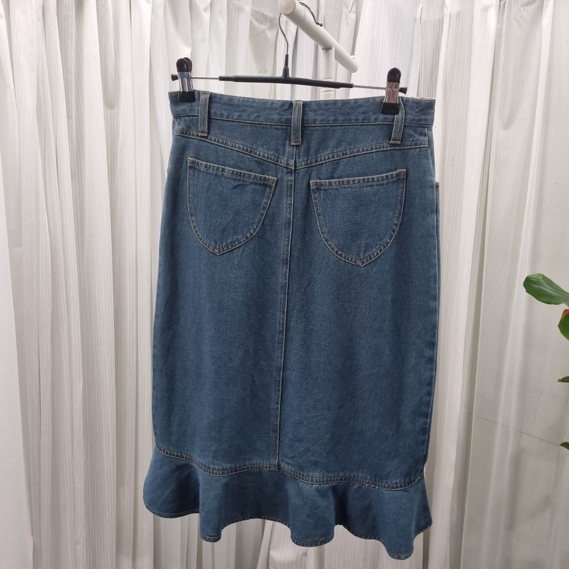 빈티지 청치마 체크 레이어드 1723 상품이미지2