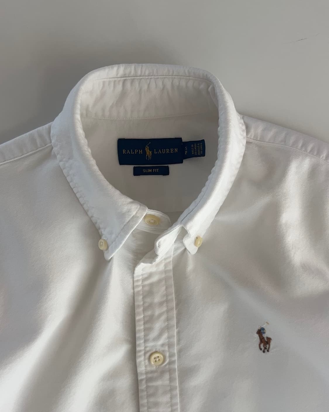 폴로 랄프로렌 화이트 옥스포드 셔츠 S 상품이미지3