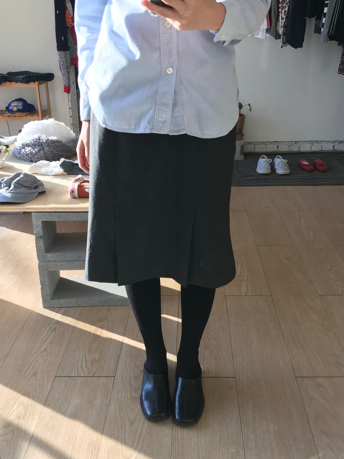 vintage charcoal skirt 상품이미지3