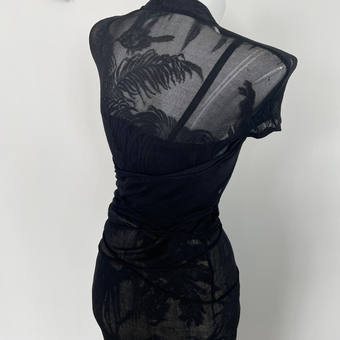 겐조 메시 랩 아일렛 레이어드 드레스 원피스 상품이미지6