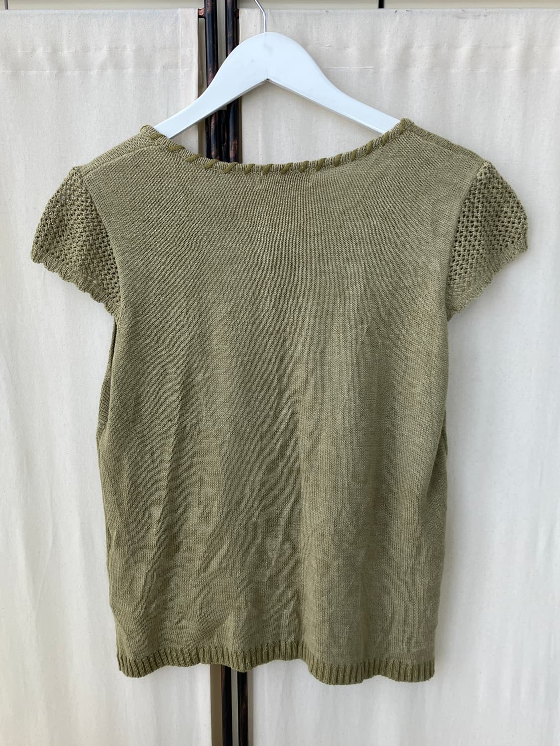 jpn vintage khaki knit blouse 상품이미지6