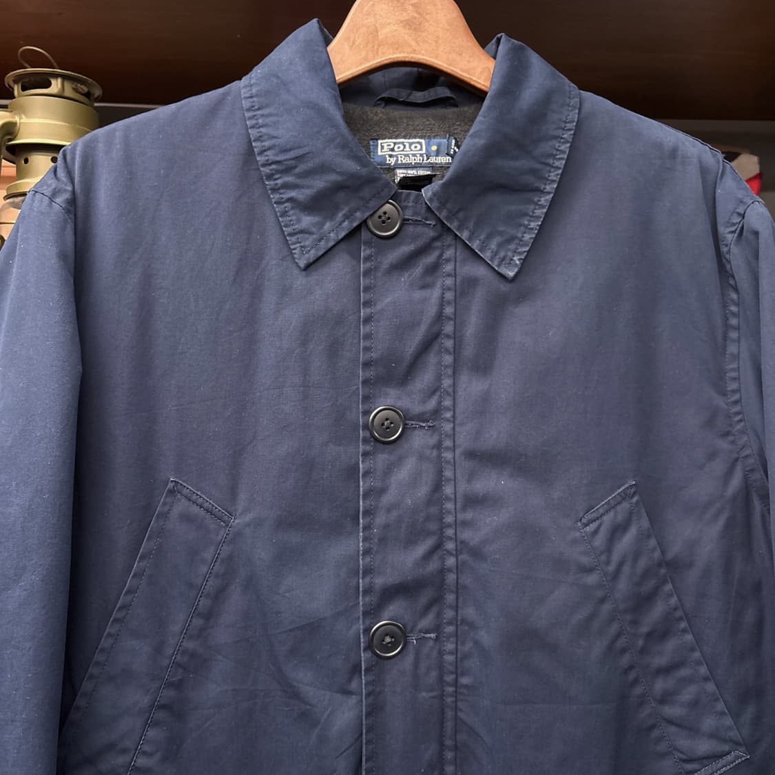 90s 폴로 랄프로렌 코튼워시드 미니멀 데크자켓 플리스 안감 N970 상품이미지3