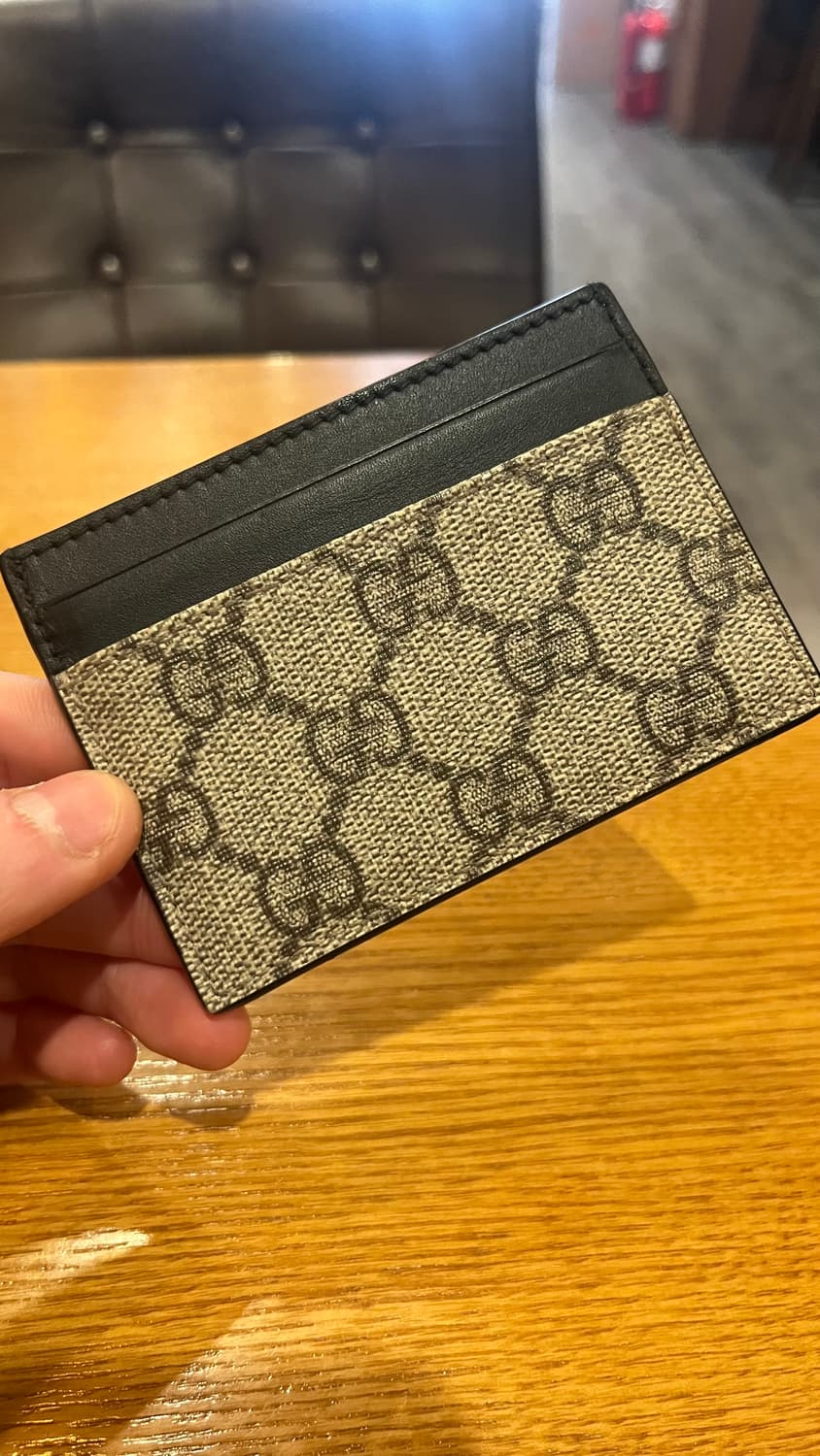 구찌 GG 수프림 카드 홀더 베이지 에보니 상품이미지3