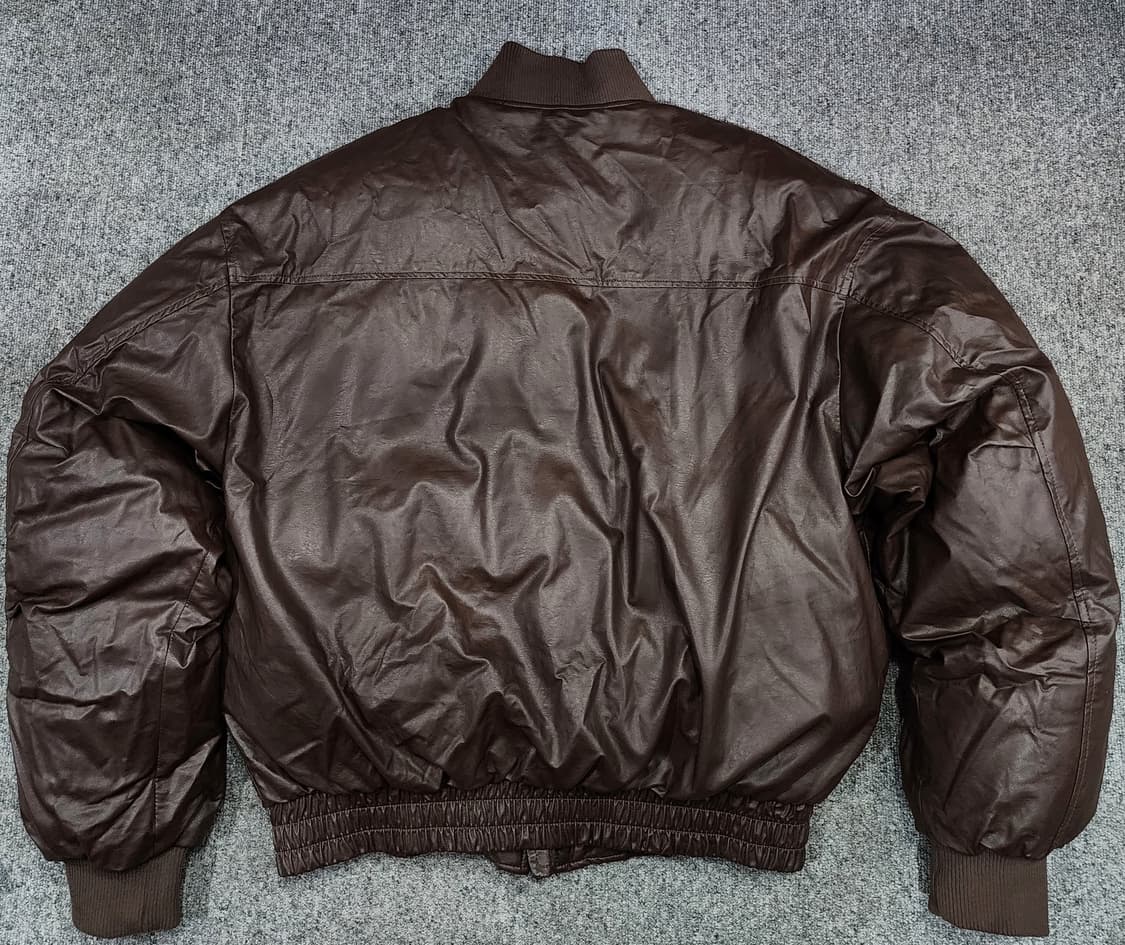 세컨모놀로그 레더 터틀넥 봄버 푸퍼 패딩 L 상품이미지3